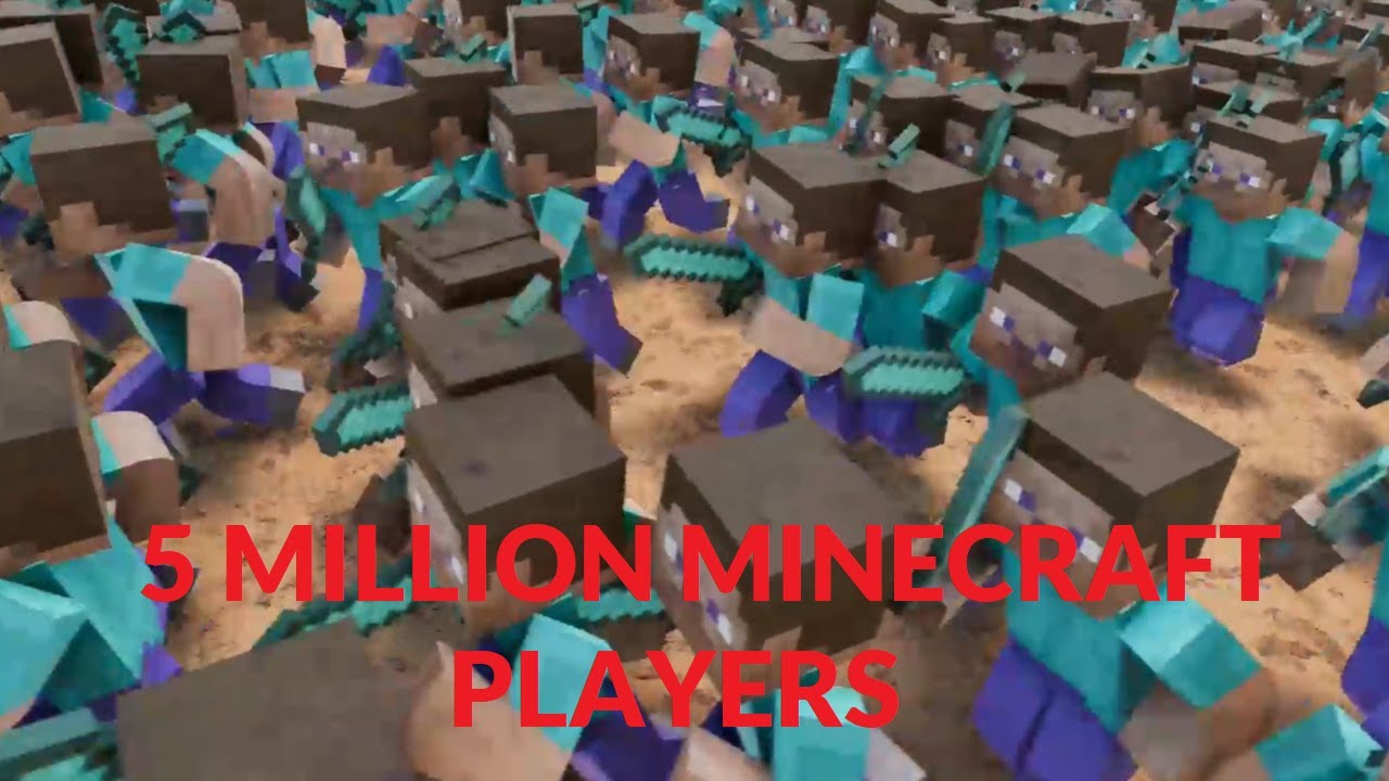 5 Million Minecraft Players vs Mega Monster Army Ultimate Epic Battle Simulator 2 UEBS 2