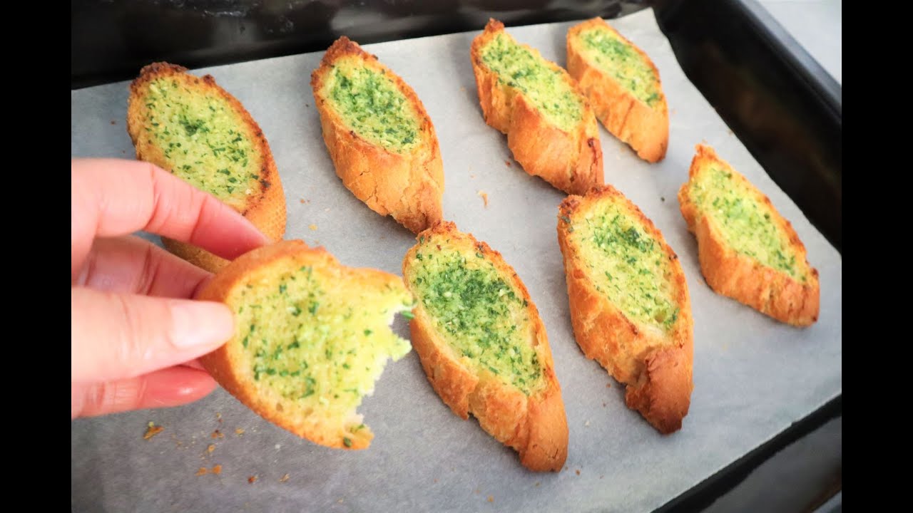法式蒜香面包 French Garlic Bread, 煎/烤两种做法