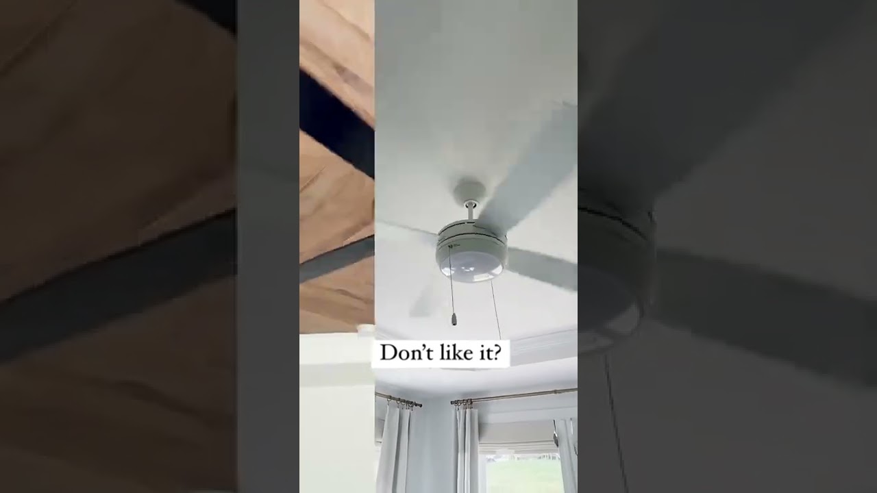 Yes, you can paint your ceiling fan to completely change the look! Black and a gold ceiling fan DIY
