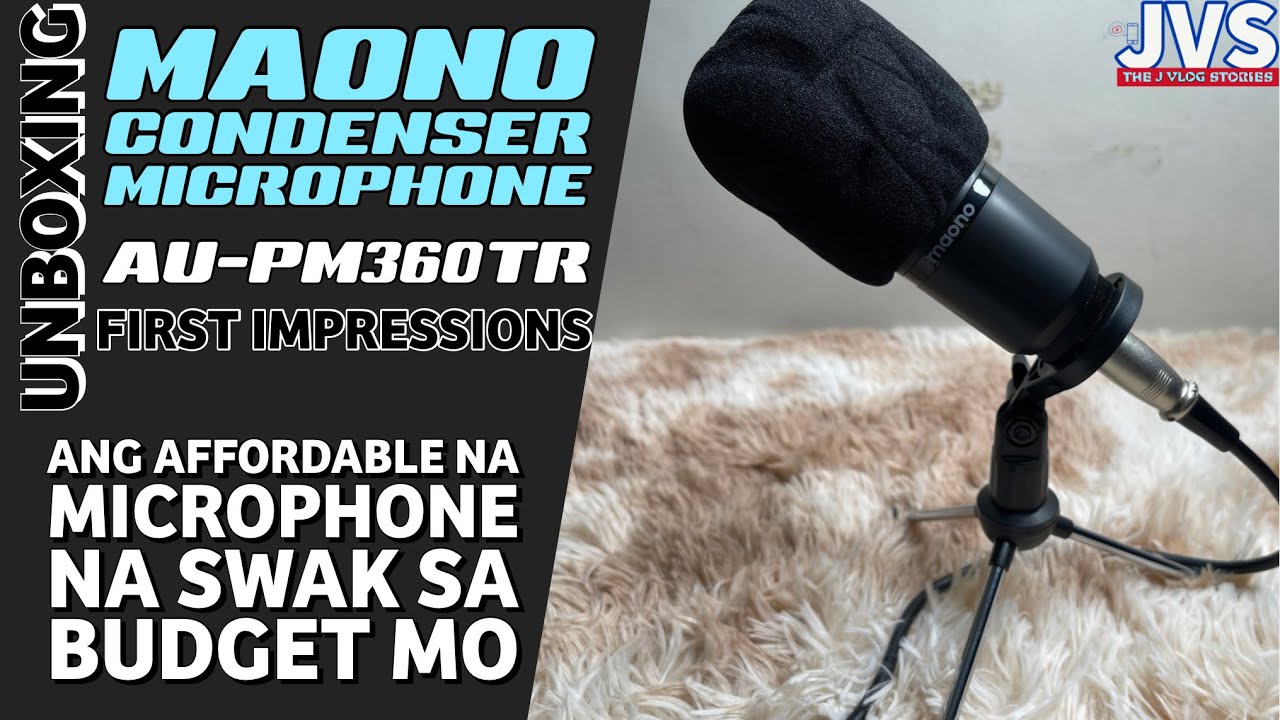 Maono Condenser Microphone Kit Unboxing and Quick Look - Filipino | AU-PM360TR