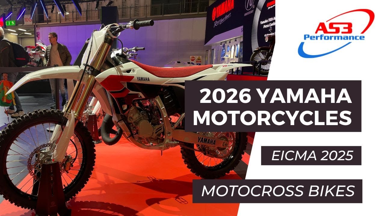 2026 Yamaha Motocross MX bikes including the 70th Anniversary models on show at EICMA 2025
