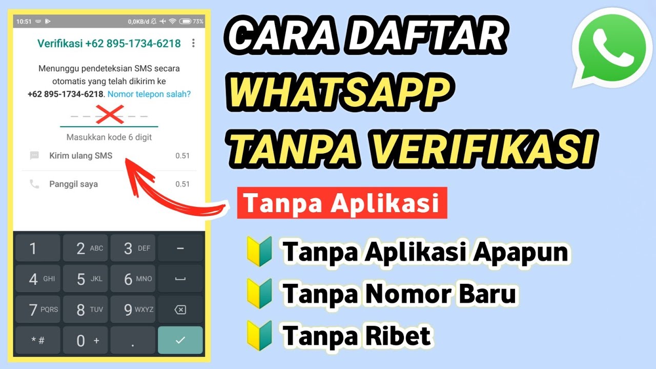 Cara mendaftar wa tanpa kode verifikasi 100% Work | login wa tanpa verifikasi