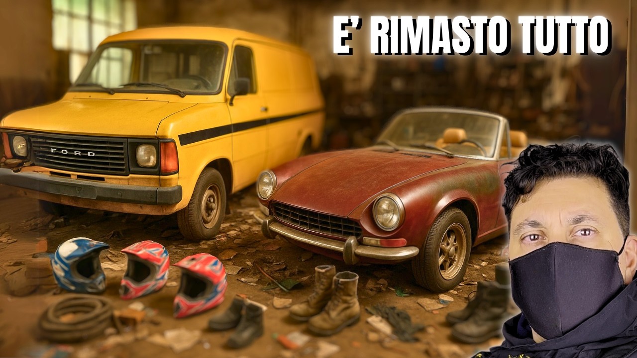 CASA ABBANDONATA CON GARAGE PIENO DI AUTO |  E' RIMASTO TUTTO