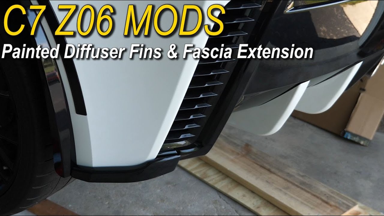 C7 Z06 Mods: Pt 3 - Painted Diffuser Fins & Fascia Extensions