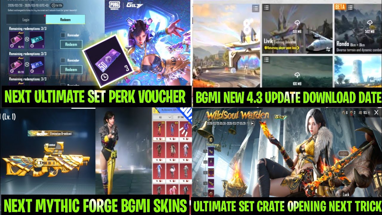 Good News😍Next Ultimate Set Perk Vouchers Return | Bgmi 4.3 Next Mythic Forge \ Bgmi 4.3 Update Here