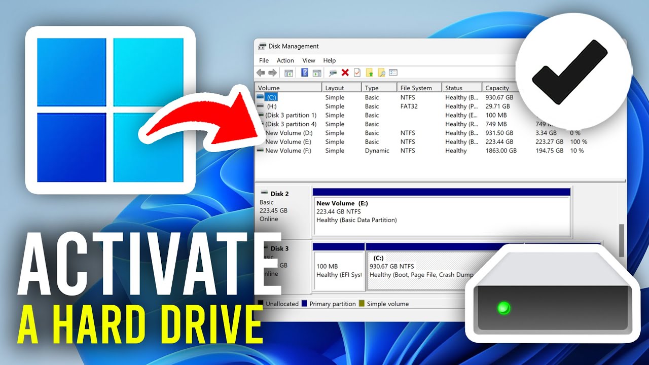 How To Activate A Hard Drive In Windows 11 & 10 PC - Full Guide
