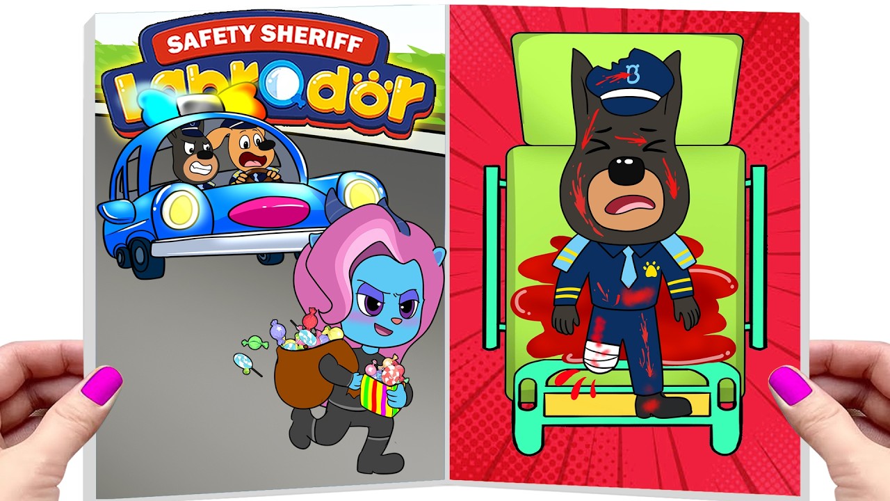 [ Paper DIY ] ❤️ Making Quiet Book | Oh No! Sheriff Labrador’s Legs Are Injured – Save Him!
