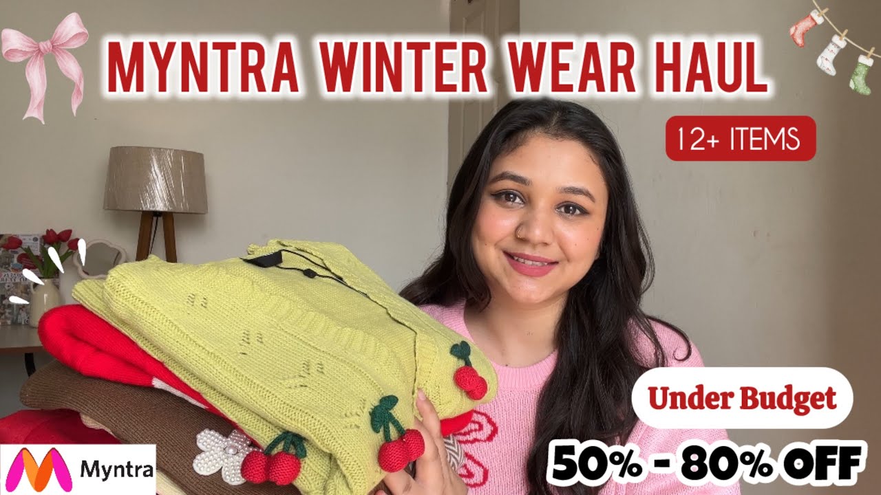 Myntra Winter Wear Haul Under 999/- 😍 | Dresses, Cardigans, Pullovers, Varsity Jackets & Sweaters 