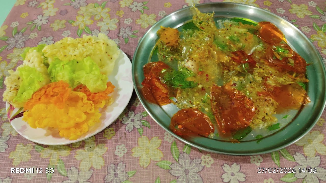Testy Sabur papad recipe।রঙিন সাবুর পাপড় বানানোর সব থেকে সহজ পদ্ধতি।#food #papad #recipe #highlight