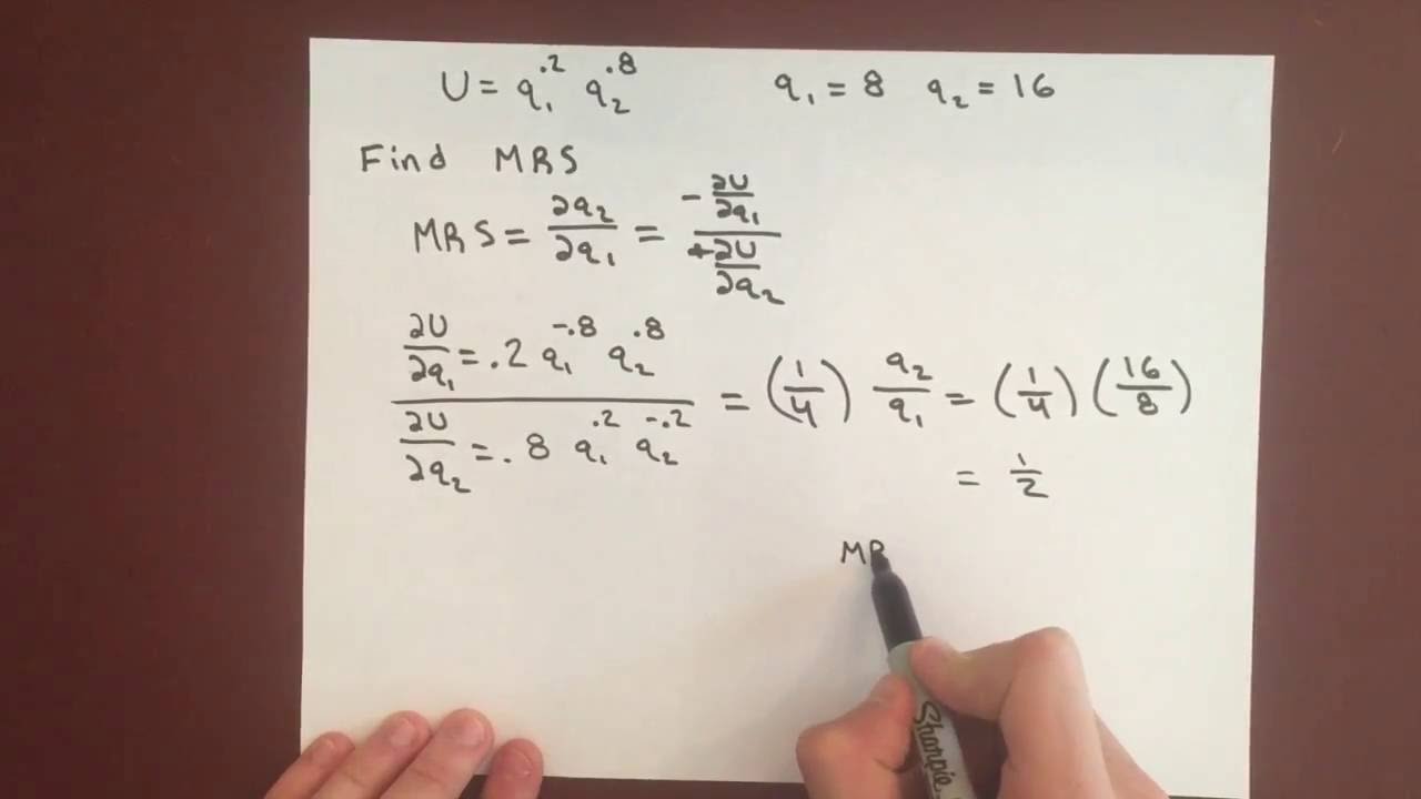 Marginal Rate of Substitution Example