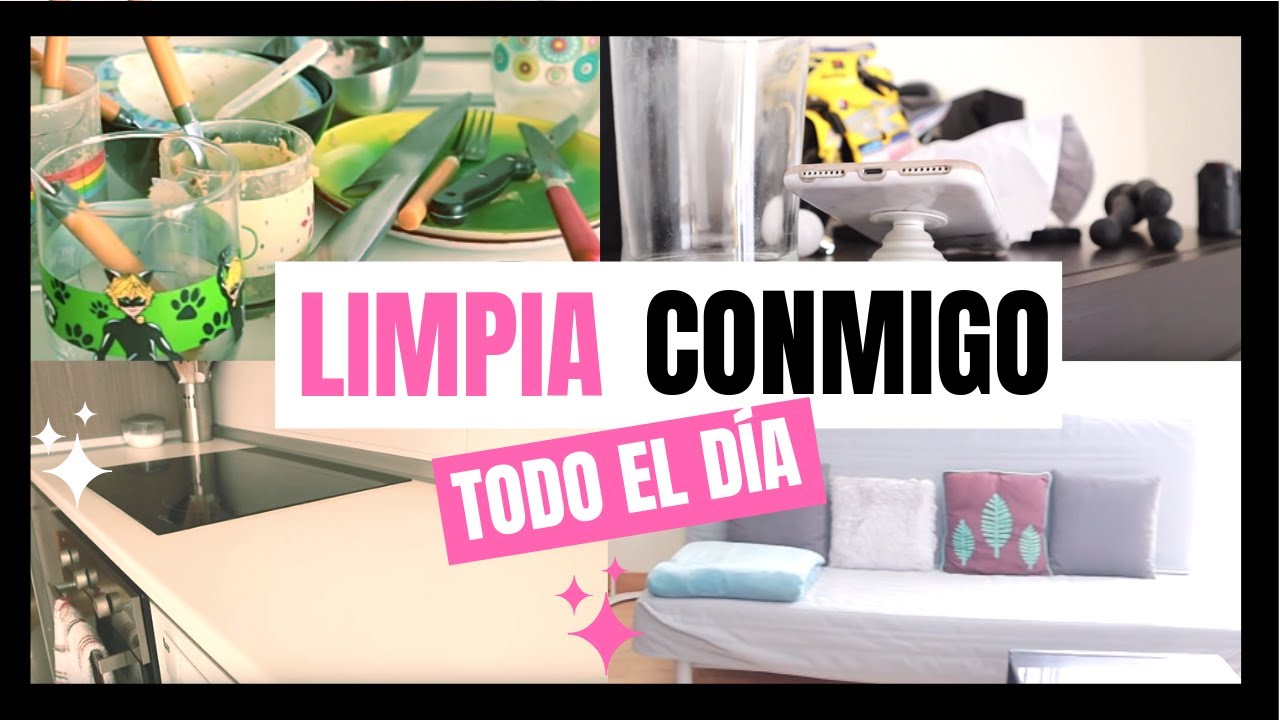 🧼 LIMPIAR LA CASA 🏡 Como limpiar una casa muy sucia y desordenada 💙 Toda la MAÑANA limpiando ❤️