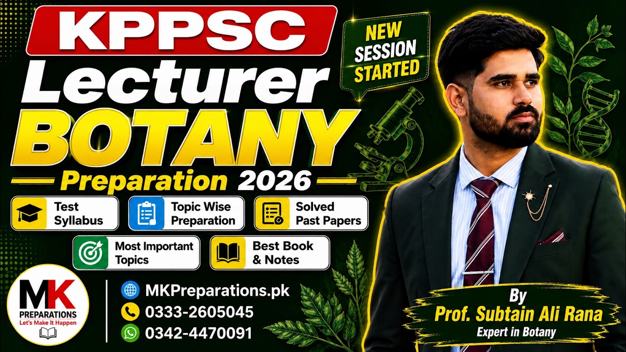 KPPSC Lecturer Botany Preparation | Complete Syllabus, Mock Tests, Notes & MCQs | Solved Past Papers