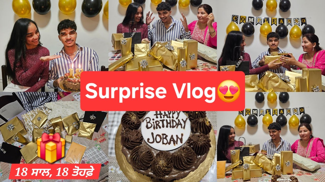 18 Gifts on his 18th birthday✨️🎂|Gift unboxing🎁|Punjabi vlog|Ritika's life in Italy🇮🇹