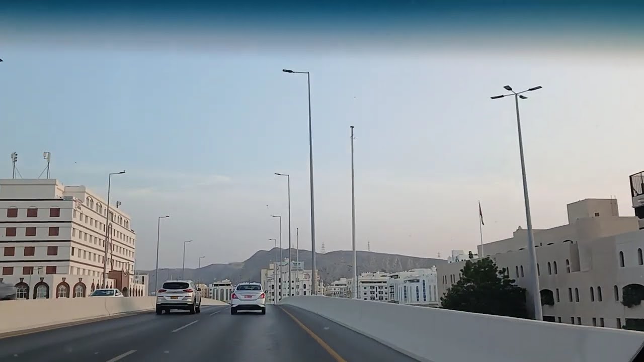 Sunset Drive in Muscat Oman | Golden Evening Road Views | مسقط وقت الغروب @worldwalkdiaries 