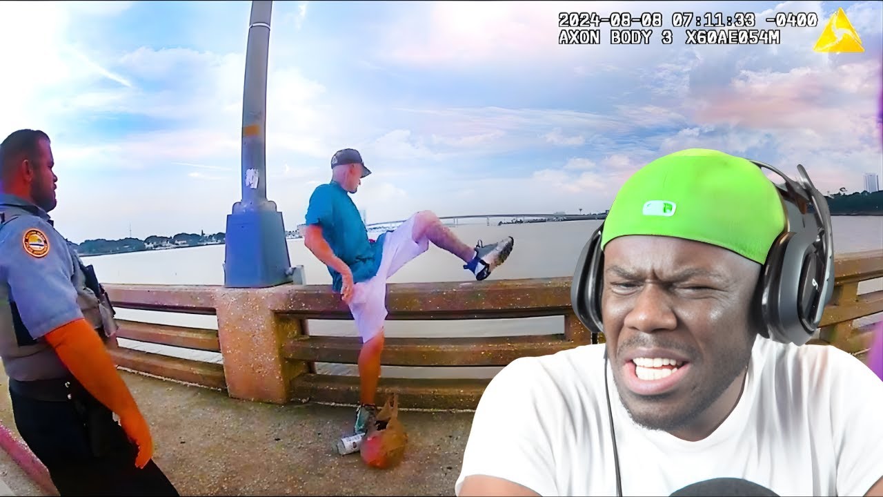 MAN JUMPS OFF A BRIDGE INTO WATER TO FLEE POLICE!