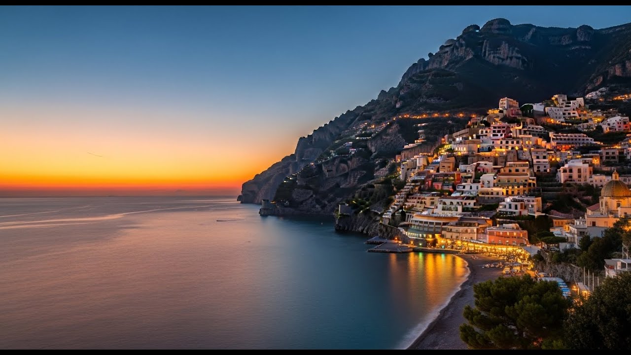 Seaside Italy at Sunset 🎶 Relaxing Mediterranean Evening Music