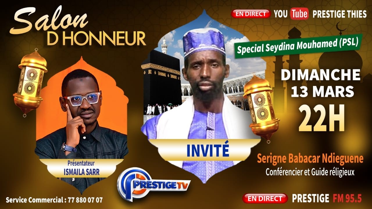 🔴LIVE - SALON D'HONNEUR DU 15/03/2026 - Pr: ISMAILA SARR - SPECIAL SEYDOUNA MOUHAMED ( psl )....