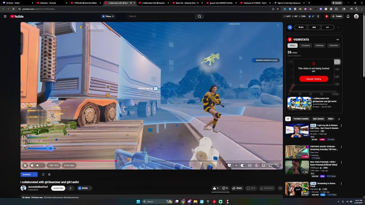 FORTNITE SHORT STREAM - Streaming Everyday Till Prem Does a 1v1 - DAY 12