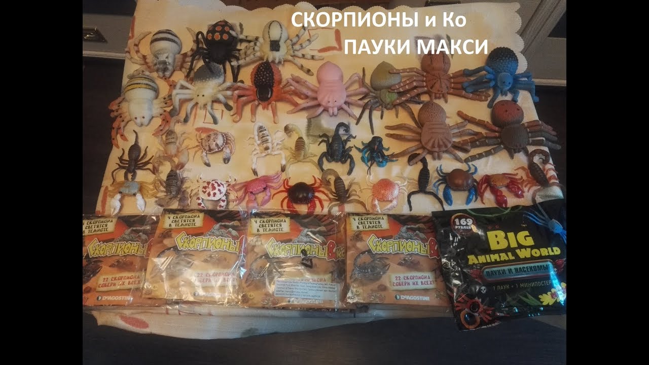 СКОРПИОНЫ Ко и ПАУКИ МАКСИ деАгостини ОБЗОР  Scorpions & Co Spiders MAXXI