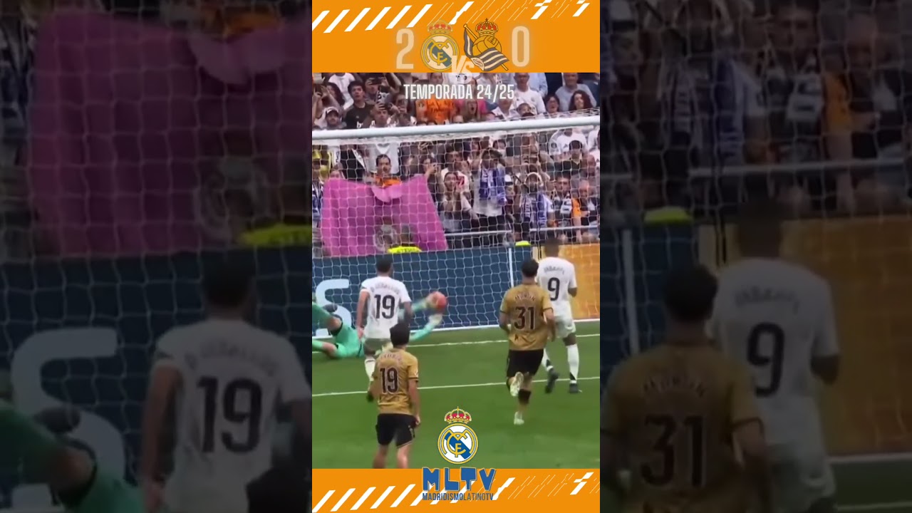 Victoria 2-0 ante la Real Sociedad en la temporada 24/25! Doblete de Kylian Mbapp&eacute;! #realmadrid
