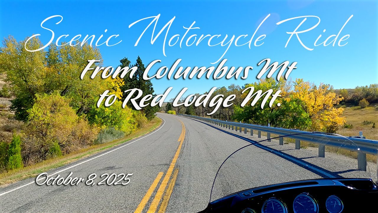 Scenic Motorcycle ride from Columbus MT. to Red Lodge Mt. on October 8, 2025