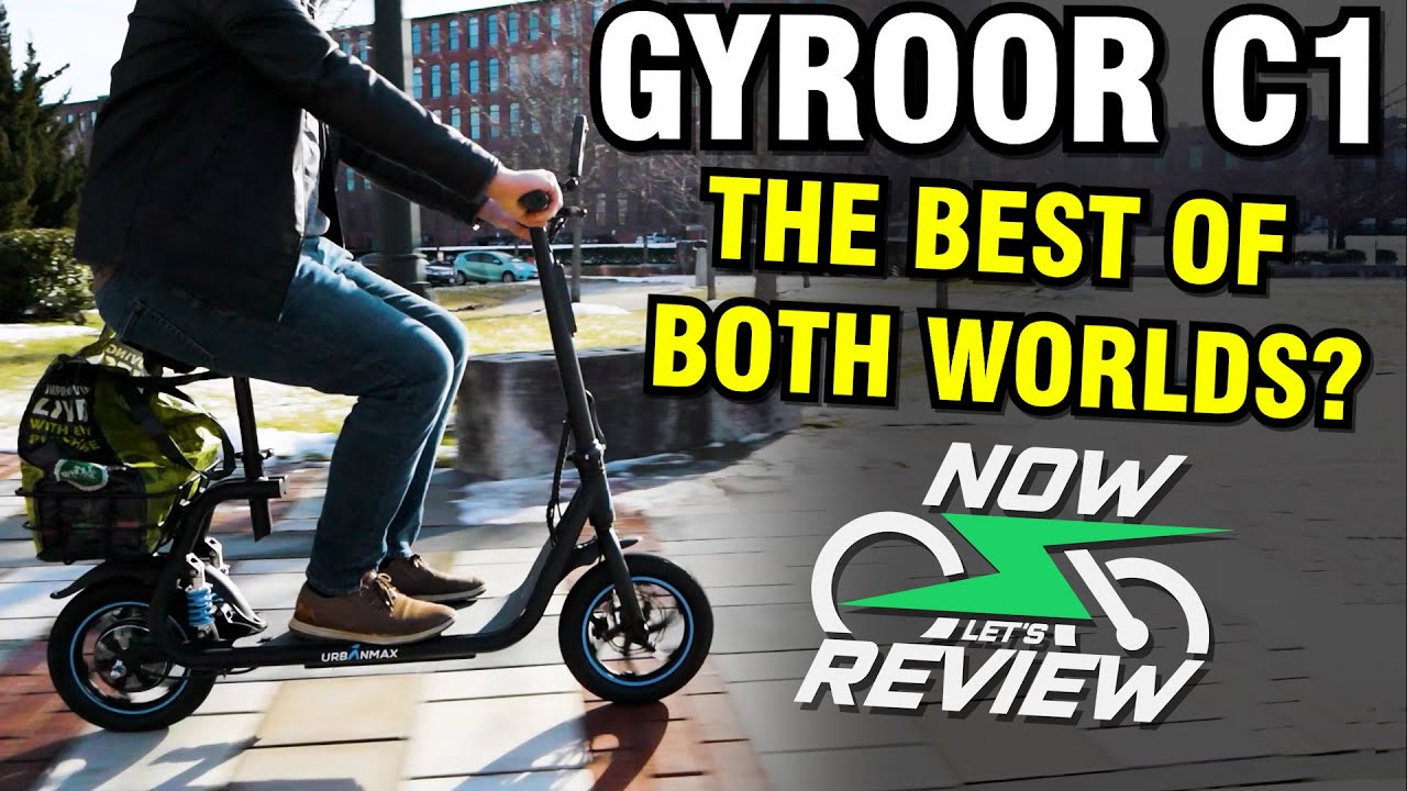 Scooter and Moped Combined! | Gyroor C1 Foldable Electric Scooter w/ Seat
