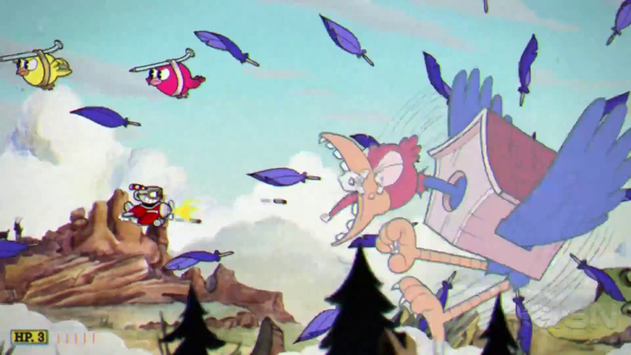 Cuphead Walkthrough - Aviary Action! (Wally Warbles)