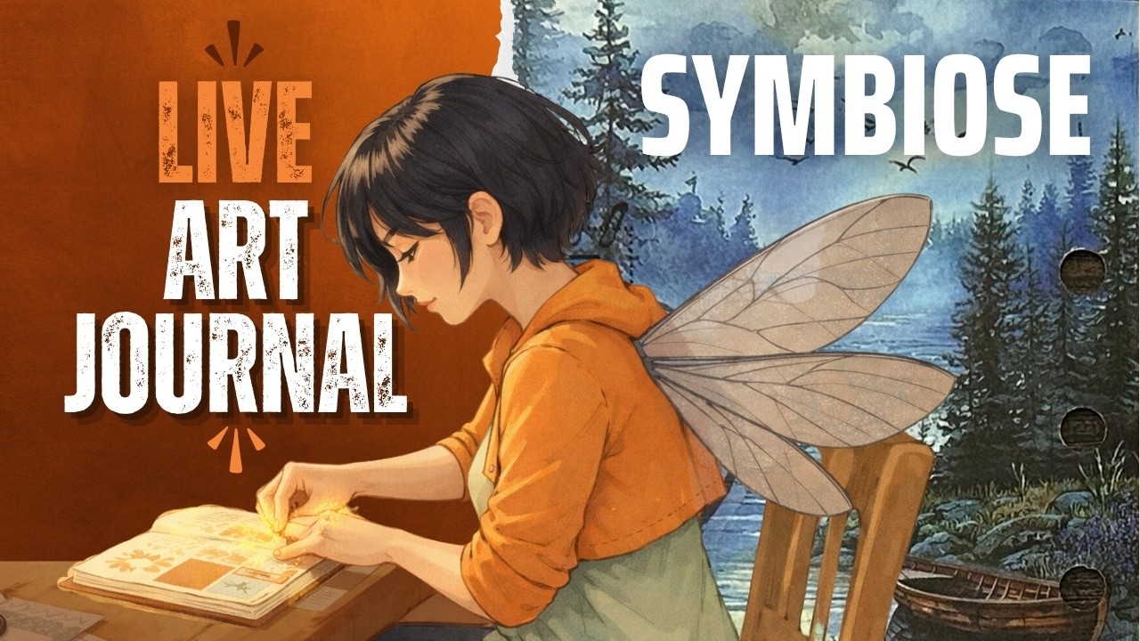 Art Journal with Me (replay) ✨ Collage bleu : Symbiose, Création en Direct