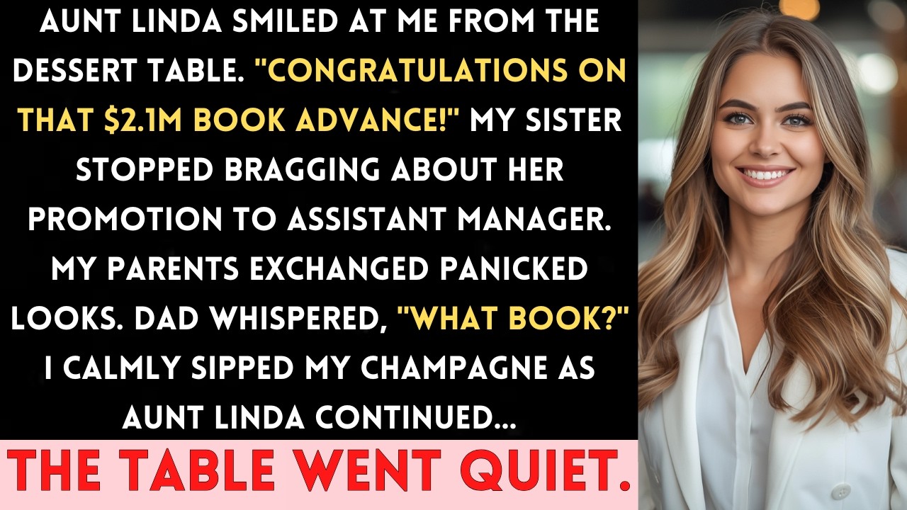 At Dad's Retirement Party, Aunt Linda Asked About My '$2.1M Book Advance.' My Parents Went Silent...
