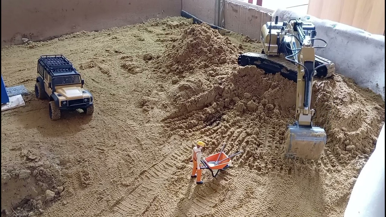 huina 580 kabolite k961 lavori in cantiere PARTE 1 (escavatori idraulici radiocomandati)