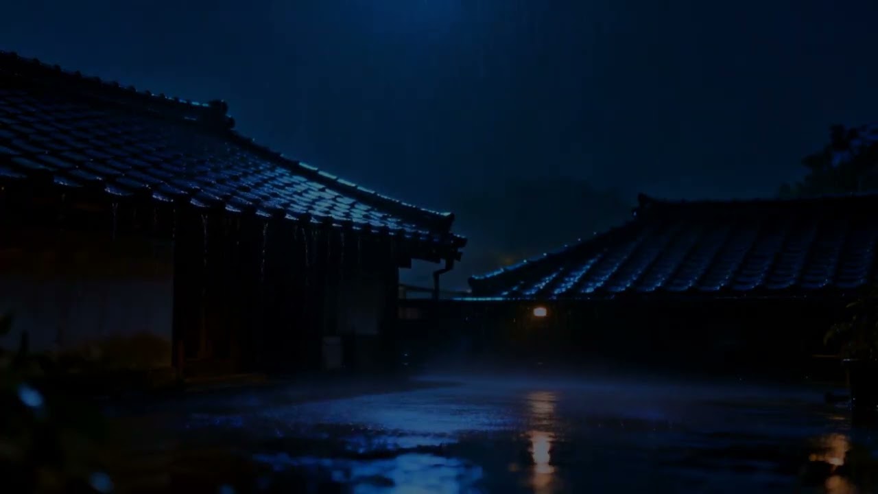 Night Rain Sounds for Sleep – Black Rain Sleep