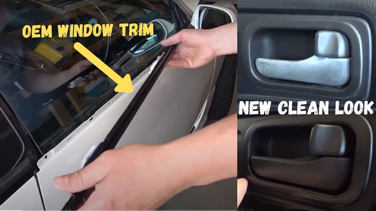 Interior door handles and window trim weather seals Nissan Silvia S14 240sx