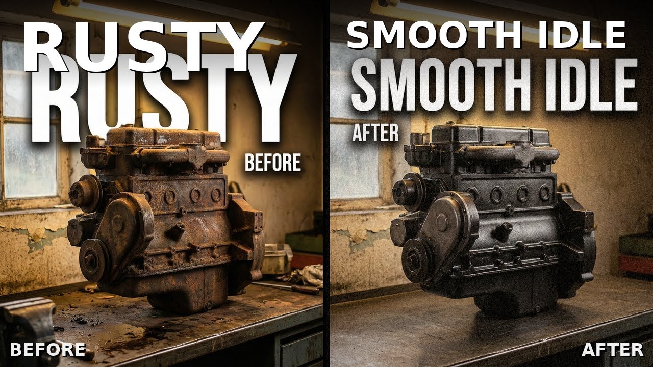 Abandoned Tractor Engine Restored to Smooth Idle | Cinematic Repair Process (AI) | See The Process