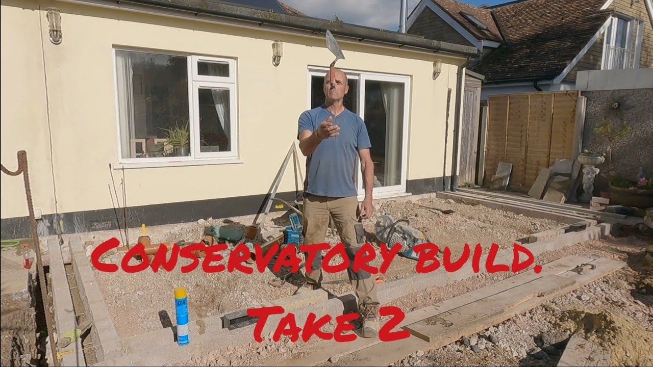 Conservatory build. Take 2  #building #groundwork #conservatory