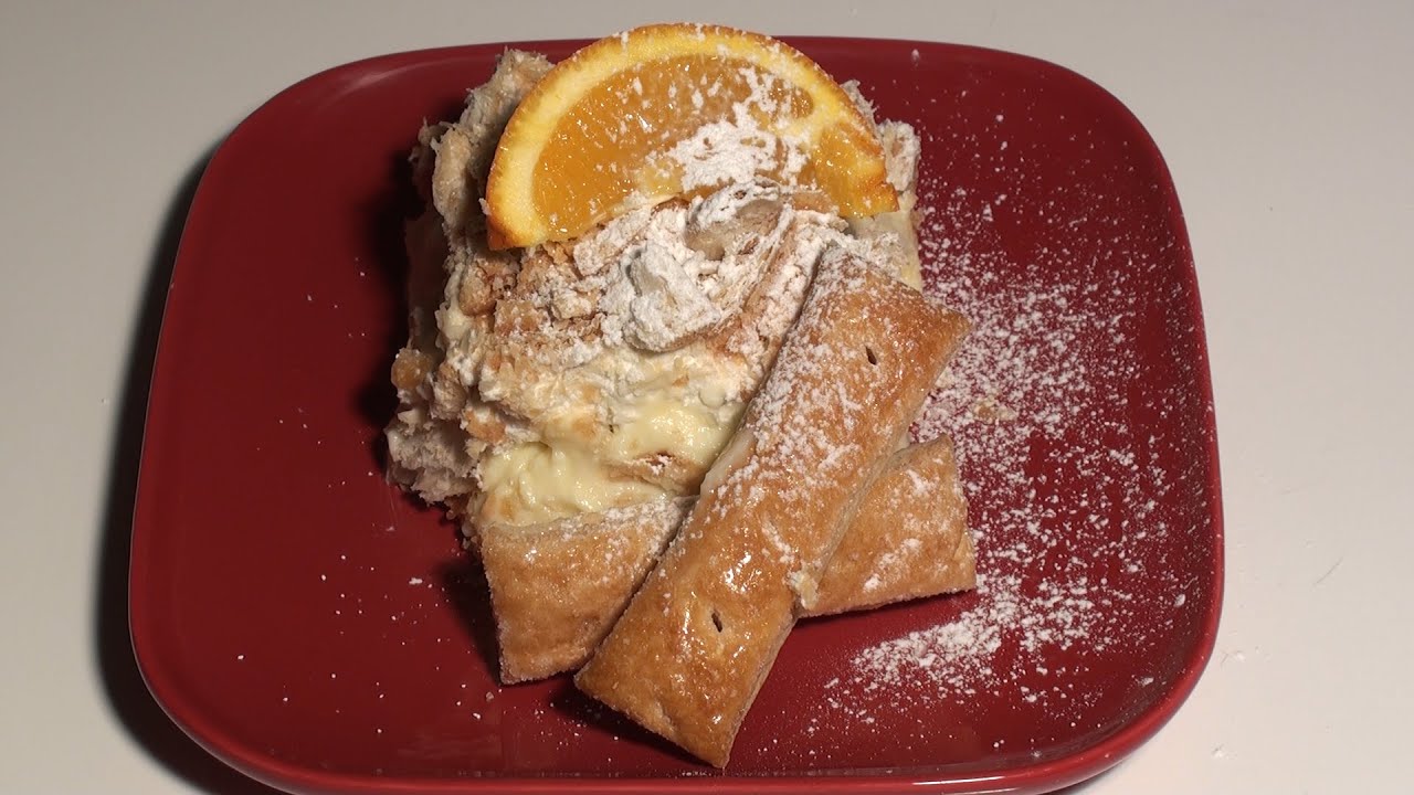 Μιλφέιγ mille feuille   Εύκολη συνταγή με κρέμα αρωματισμένη με πορτοκάλι