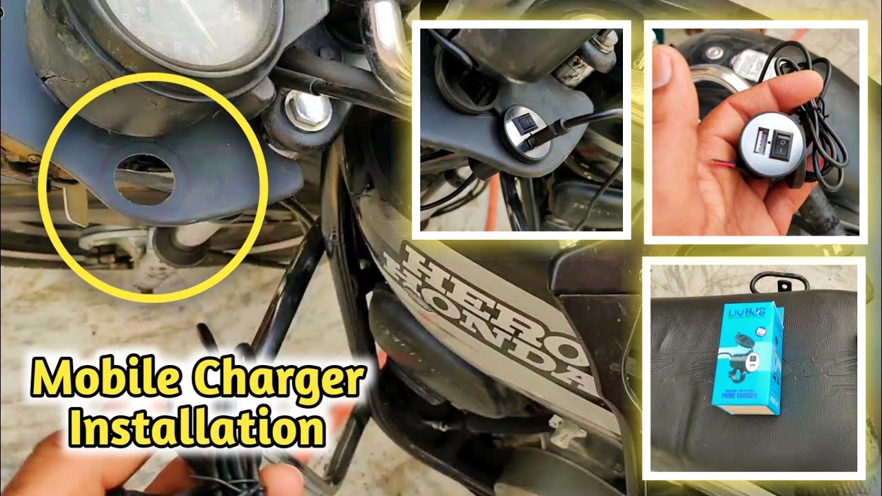 Splendor Plus में HJG Mobile Charger  लगाने की Video | Neat & Clean | Quality Lovers | 2023