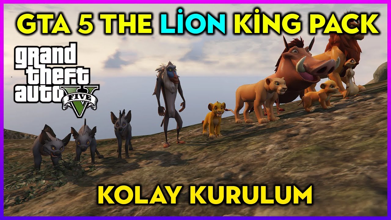 GTA 5 The Lion King Pack NASIL KURULUR | GTA 5 KARAKTER EKLEME 2024