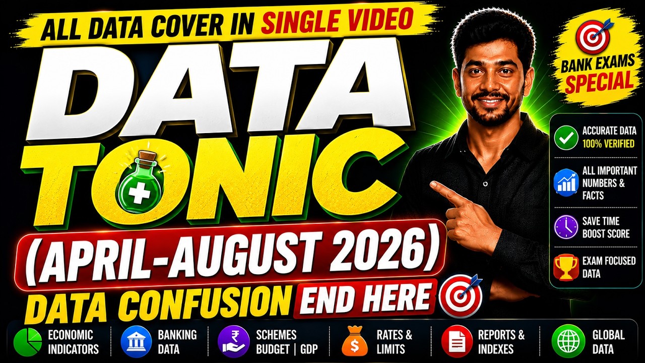 DATA TONIC ☠️ | All Important Data in ONE SHOT | April&ndash;August 2026 |Budget &bull; GDP &bull; Tenure &bull; Duration