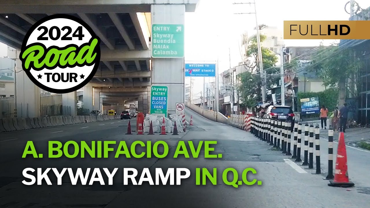 A. Bonifacio Ave. Skyway Ramp from Baesa, Quirino Highway, Quezon City - Full Road Trip
