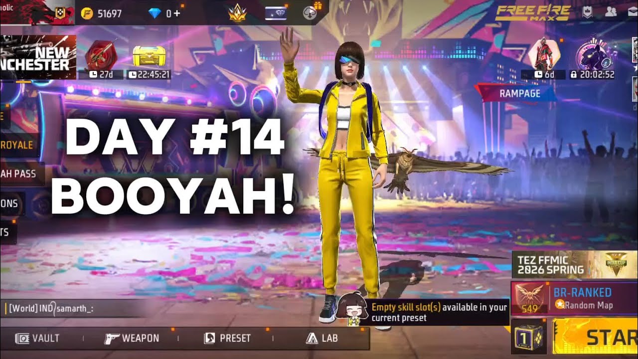 Day 14 🔥 Girl Gamer Noob to Pro Journey 👑 Booyah Moment? 😱✨ | Free Fire 🎮💥 @ZebaholikGaming 