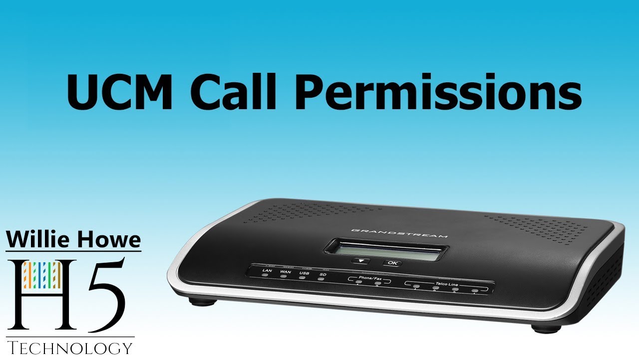 Grandstream UCM Calling Permissions