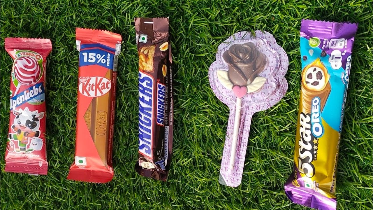 ASMR Most Popular Candys / some lots of colorful rainbow lollipop candy / unpacking chocolate eat