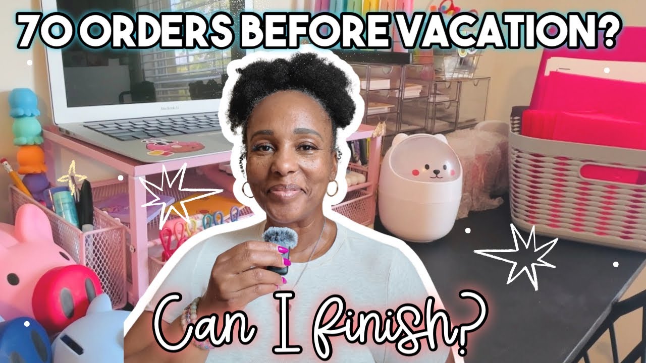 Packing 70 Etsy Orders in 2 Days Before Vacation! | Small Business Vlog