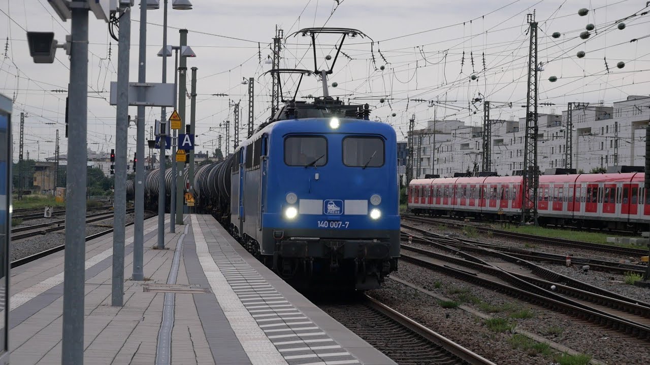 Eisenbahnverkehr in München Pasing Mit Br 111 140 401 423 420 429 442 101 440 412 612 1116
