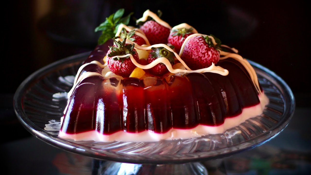 Gelatina de corazón con Frutas