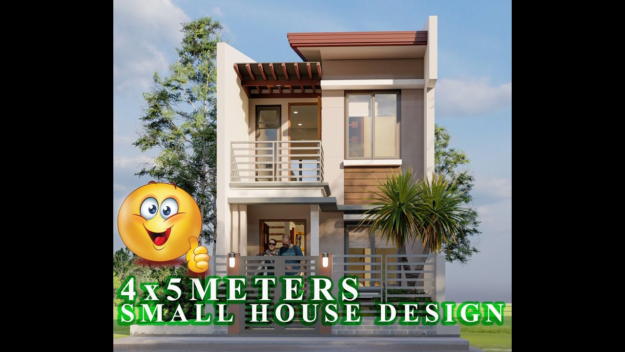 4X5 METERS 2 BEDROOM 2 STOREY HOUSE DESIGN