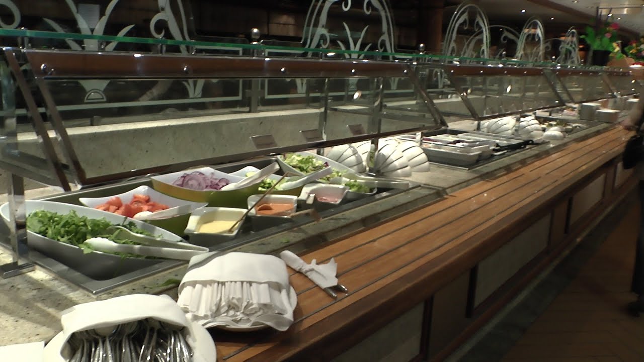 Cunard Queen Elizabeth 2014 HD. Part 9. Dinner buffet.