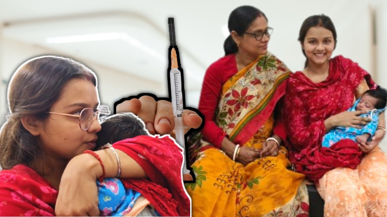 রুহির প্রথম vaccination.... প্রচন্ড ভয় পেয়ে আছে