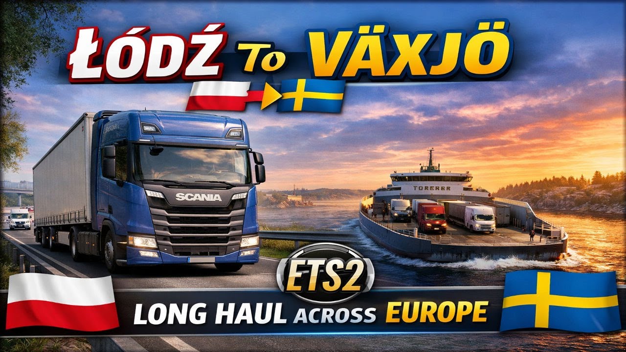 Łódź → Växjö | Night & Day European Haul | Euro Truck Simulator 2