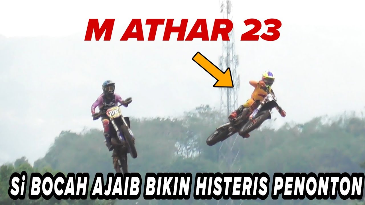 Aksi M Athar 23 di Kejurnas grasstrack bikin penonton puas